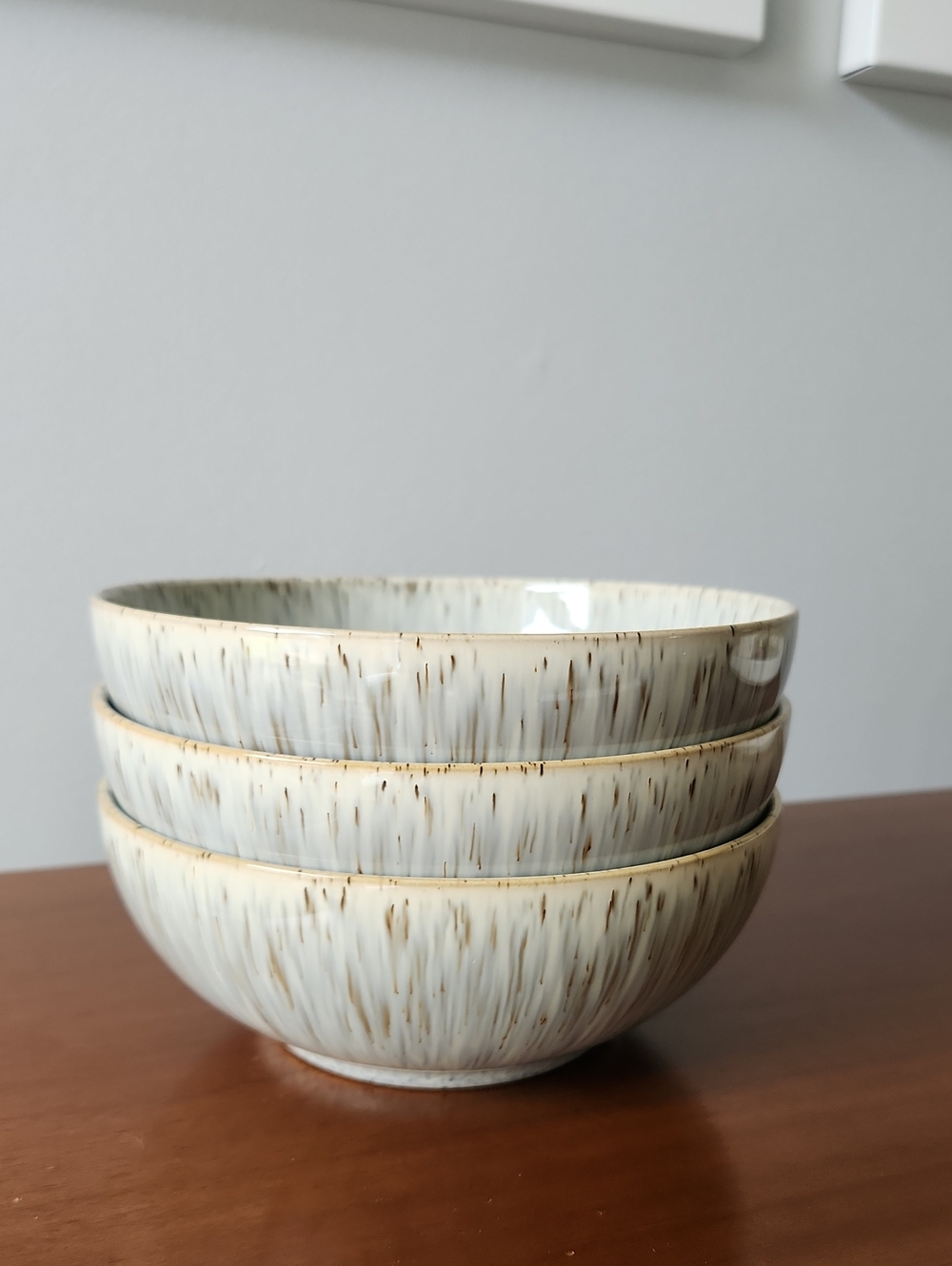 Denby Halo Speckle Stoneware Cereal Bowls - Blue - Set #1